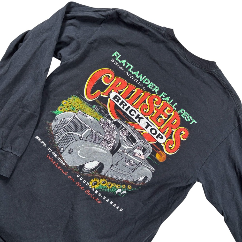 Car Show hot rods Flatlander Fall Fest‎ Cruisers Brick Top Long Sleeve T Shirt